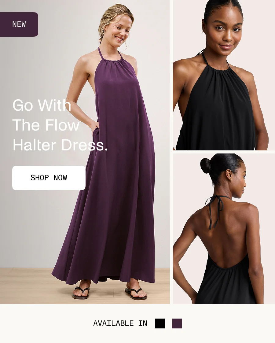Go With The Flow Halter Dress