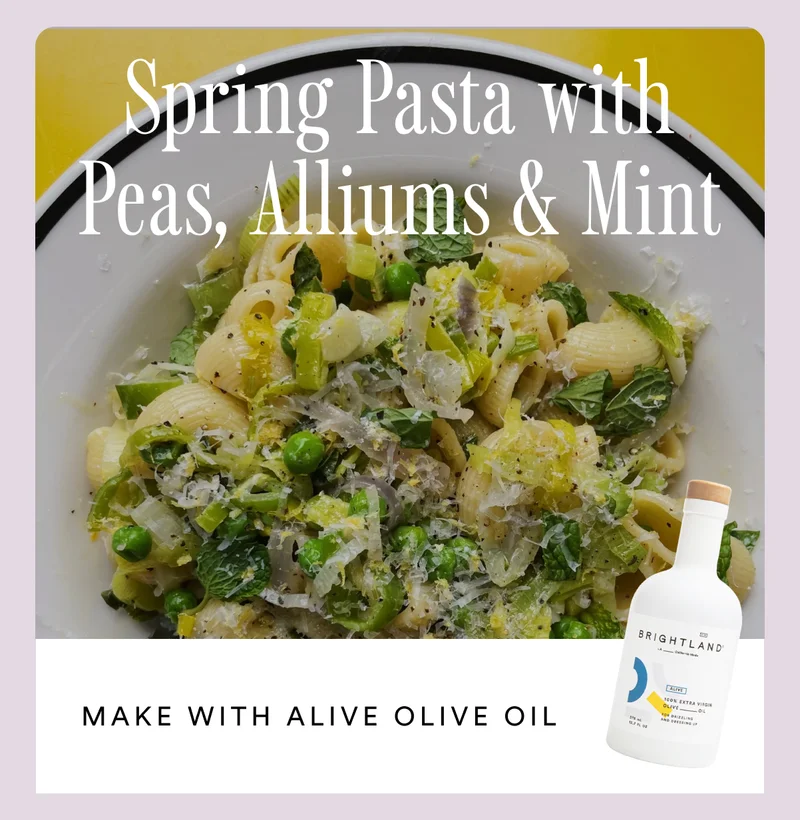 Spring Pasta with Peas, Alliums & Mint