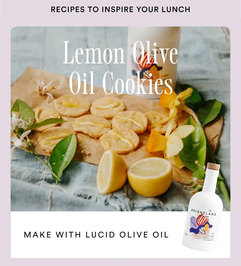 Recipes to Inspire Your Lunch. Lemon Olive Oil Cookies.