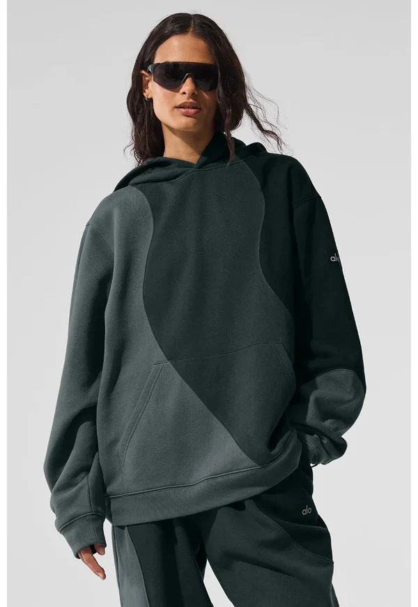 Make Waves Hoodie - Charcoal Green Tonal - Charcoal Green Tonal / L WOMEN/M MEN