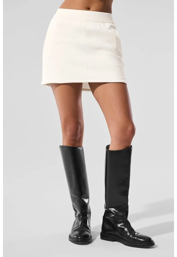 Polar Fleece Wintry Mix Skirt - Ivory - Ivory / S