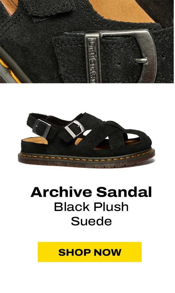 Archive Sandal Black Plush Suede
