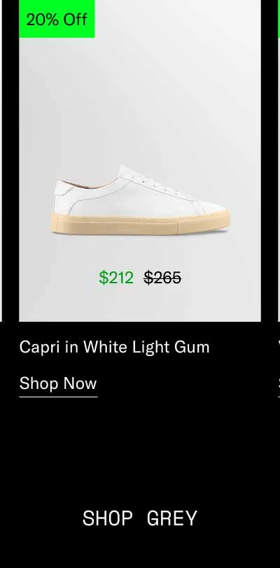 Capri in White Light Gum. Shop Now