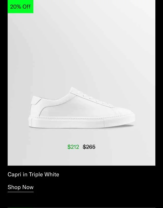 Capri in Triple White. Shop Now