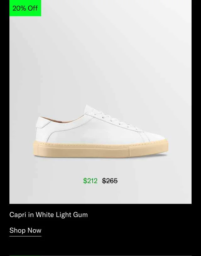 Capri in White Light Gum. Shop Now