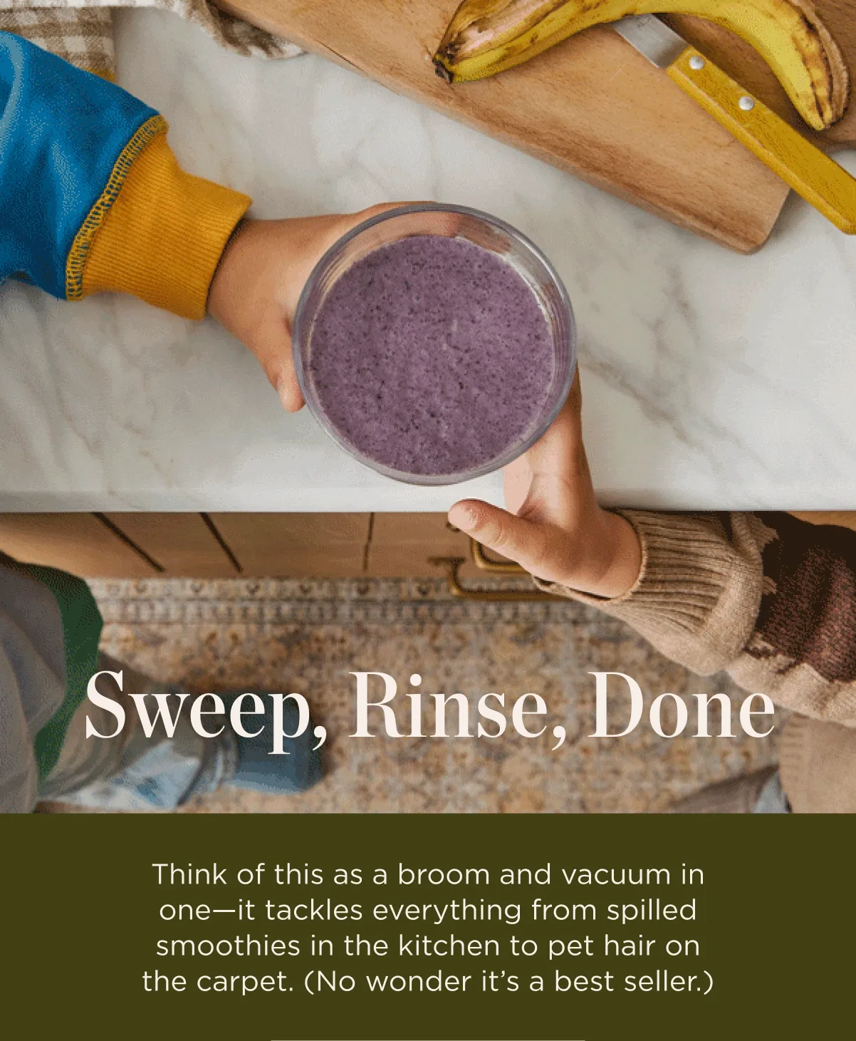 SWEEP, RINSE, DONE SWEEP, RINSE, DONE