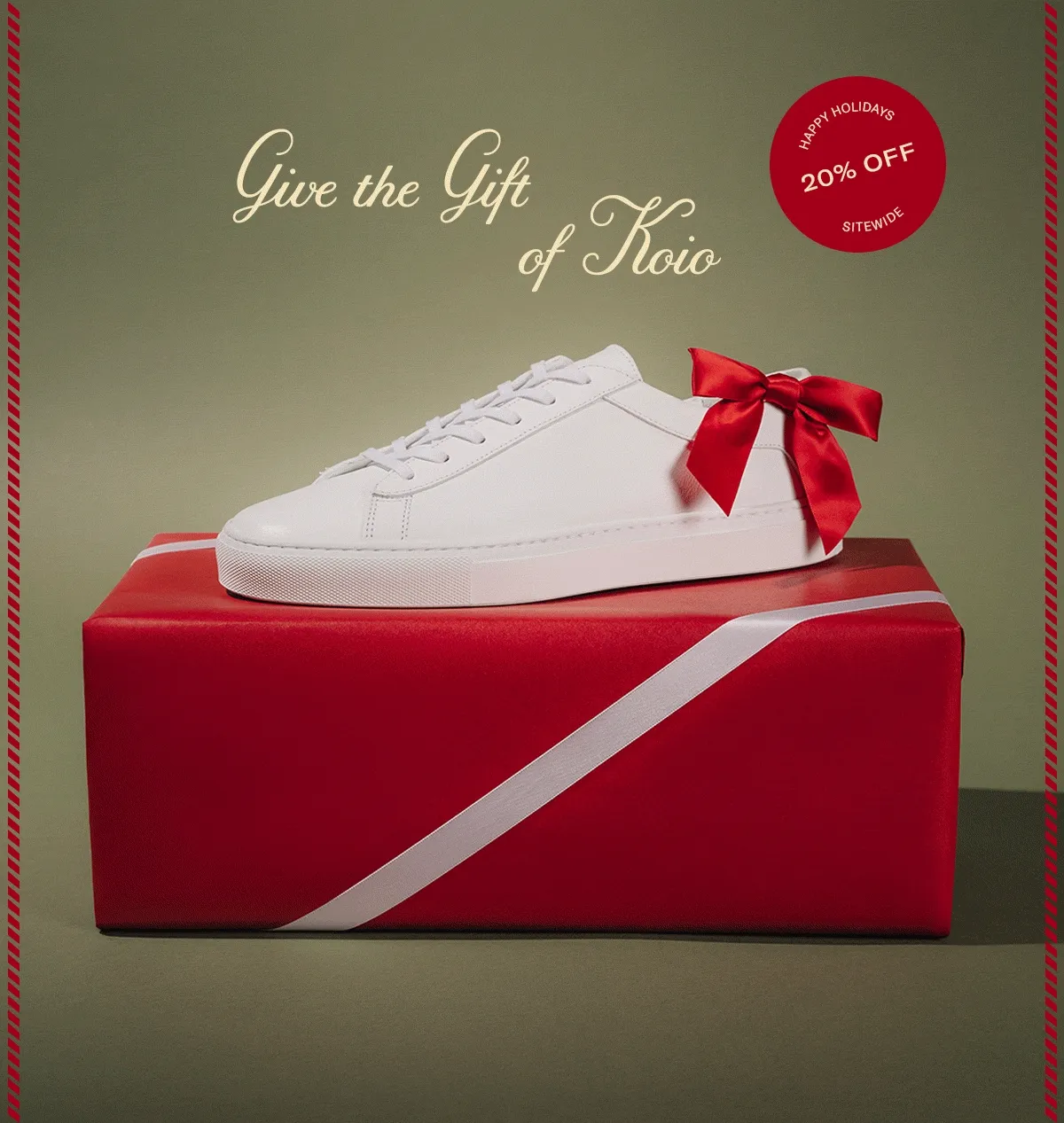 Give the gift of Koio | Happy Holidays, 20% Off Sitewide