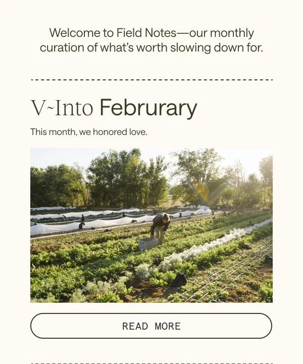 Welcome to Field Notes - our monthly curation of what's worth slowing down for
