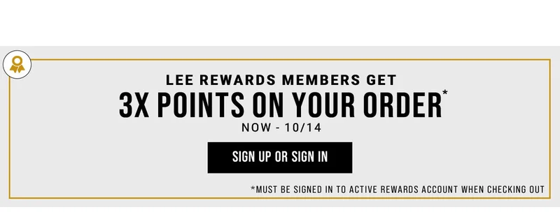 3X Points On Your Order* Now - 10/15 Sign Up or Sign In