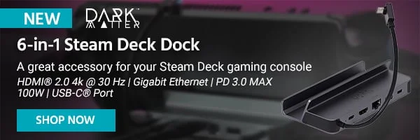 NEW Dark Matter (Logo) 6-in-1 Steam Deck Dock