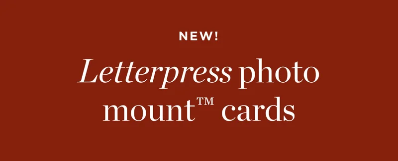 Letterpress Photo Mount™ Cards