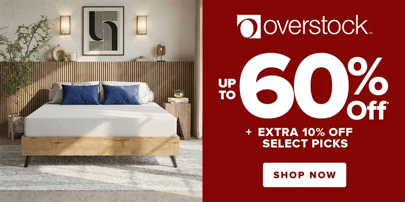 Overstock—Up to 60% Off + Extra 10% Off Select Picks