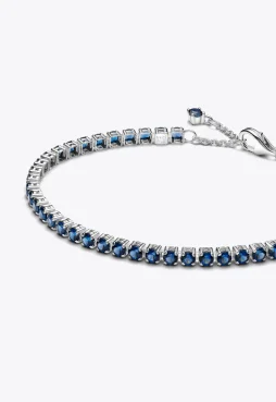 Sparkling Blue Tennis Bracelet