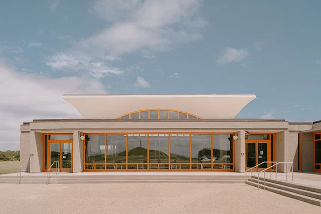 The visitor center at North Carolina’s Wright Brothers National Memorial