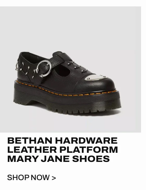 Bethan Hardware Leather Platform Mary Jane Shoes