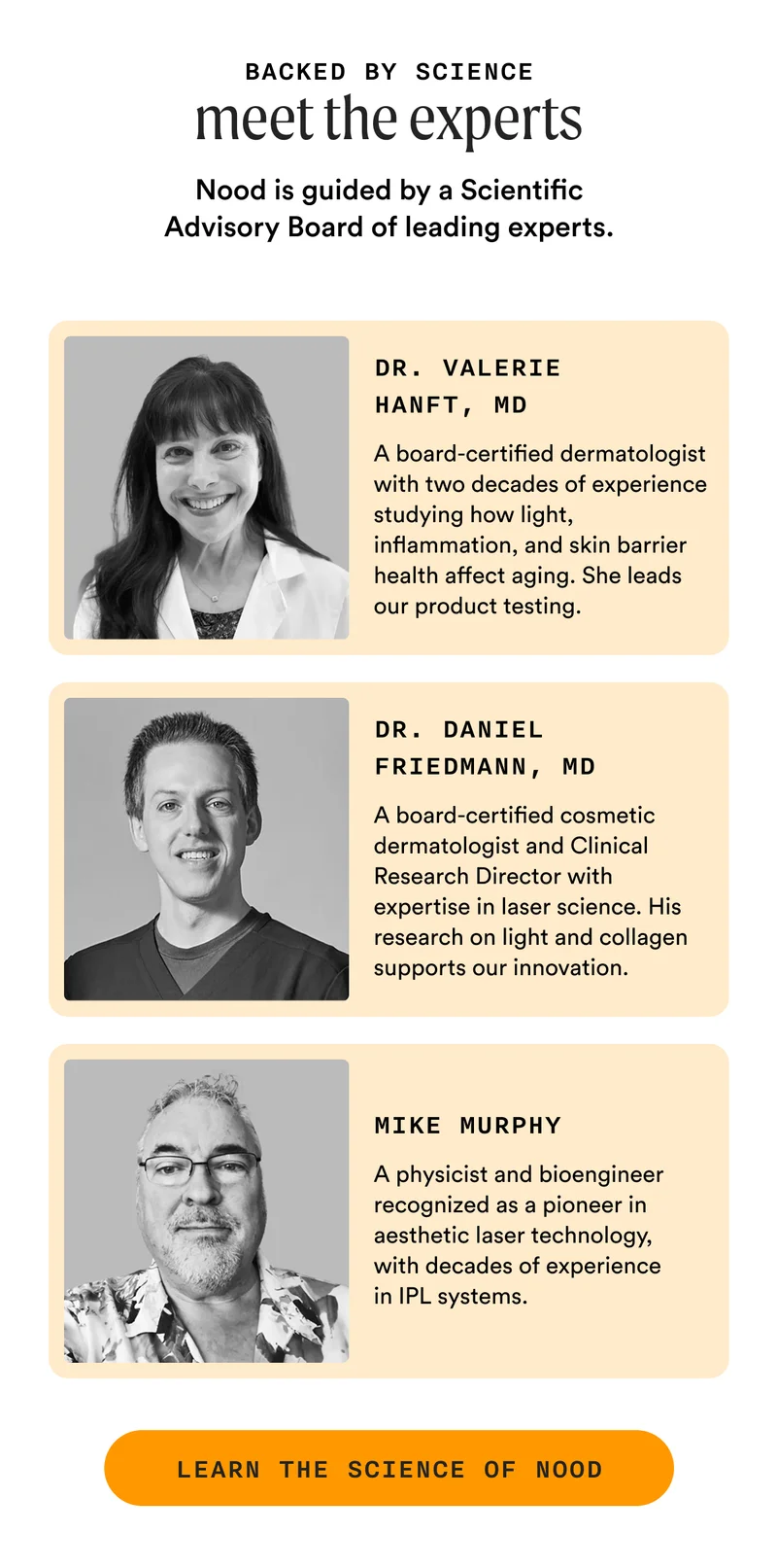 Back By Science - Meet The Experts - LEARN THE SCIENCE OF NOOD