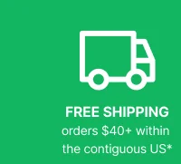 Free Shipping with orders $40+ within the contiguous US