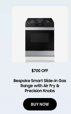 $700 OFF - Bespoke Smart Slide-In Gas Range with Air Fry & Precision Knobs - BUY NOW