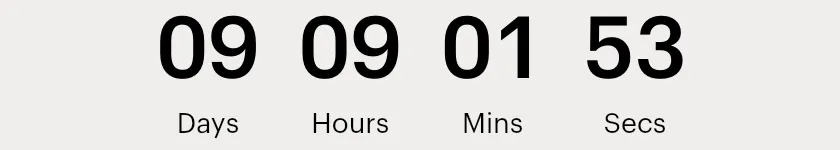 Countdown timer: Time remaining until Flash Sale ends