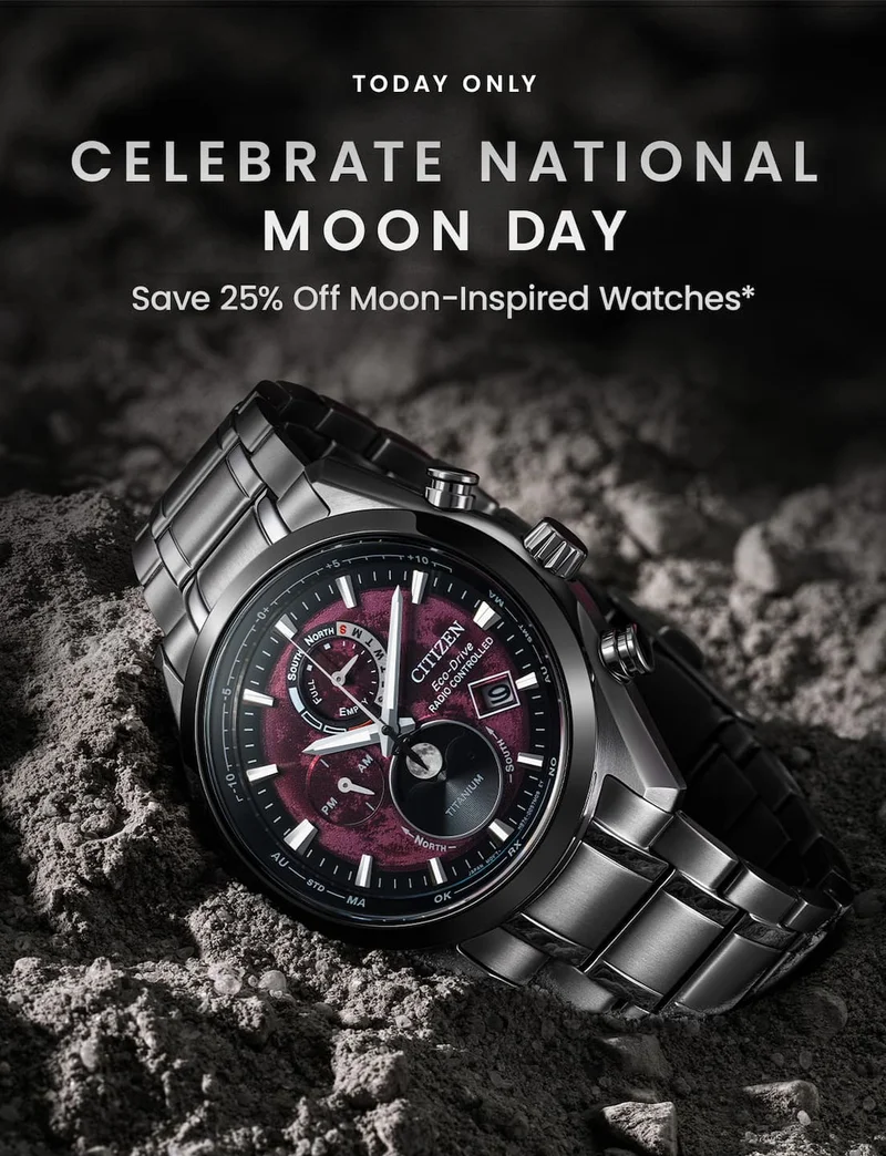 Today Only! Celebrate National Moon Day - Save 25% Off Moon-Inspired Watches*