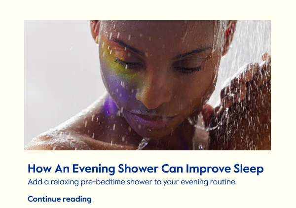 How an evening shower can improve sleep