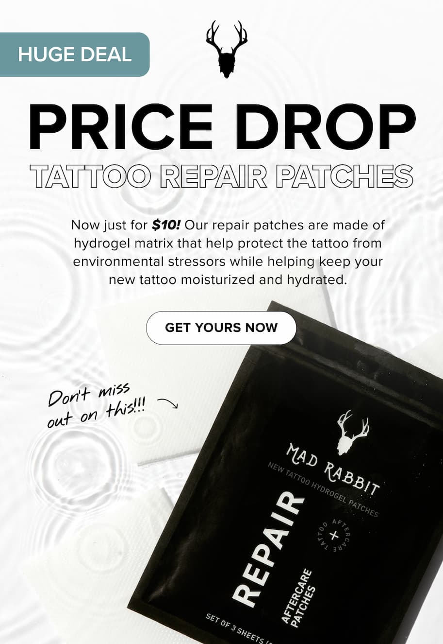 price drop - tattoo repair patches are not $10!