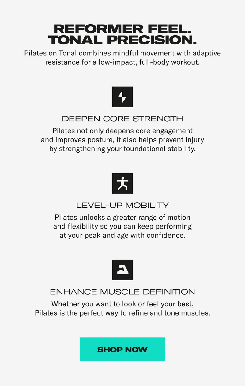 Reformer feel. Tonal precision.