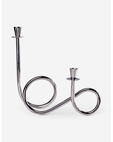 Wicklow Taper Candle Holder-Polished Nickel