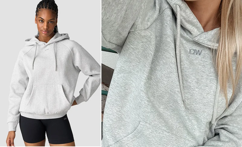 Everyday Hoodie Wmn Light Grey Melange