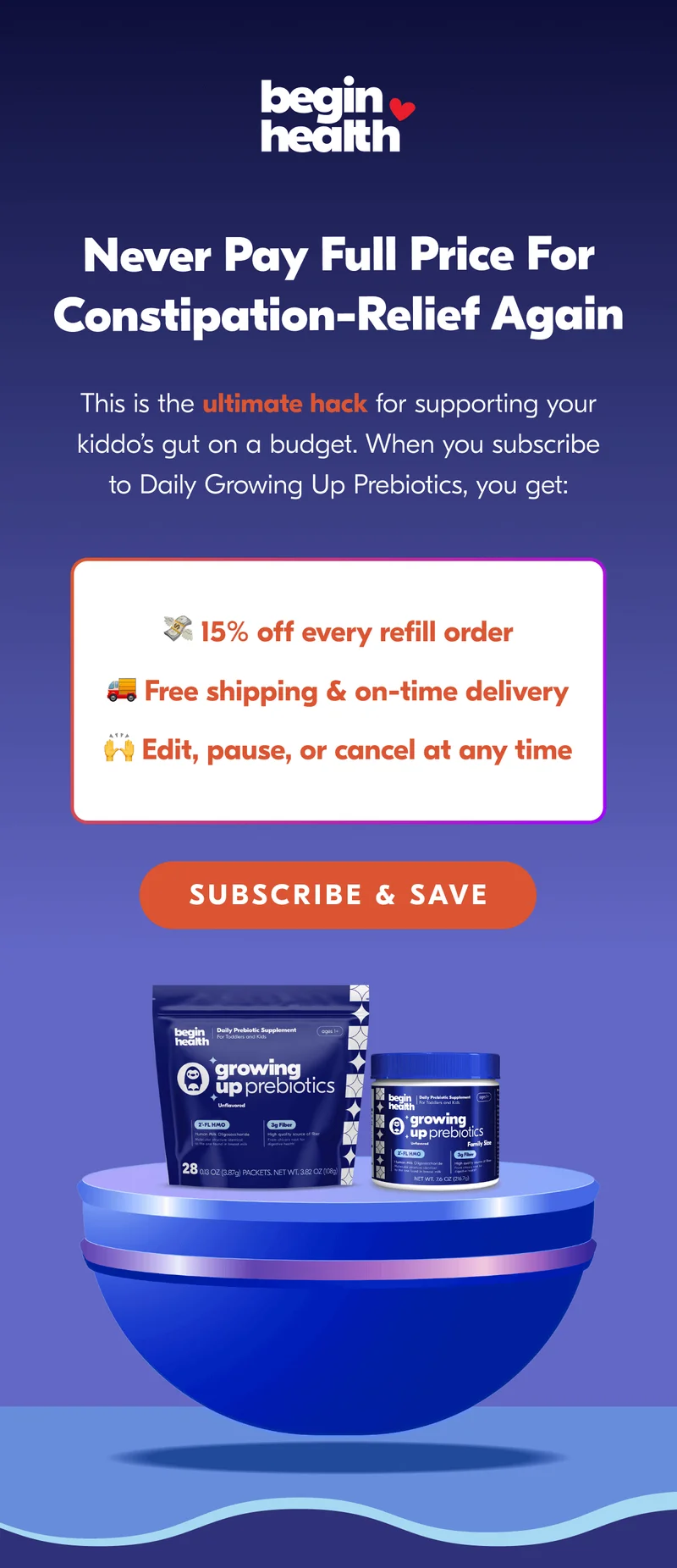 Subscribe & save 15% every refill