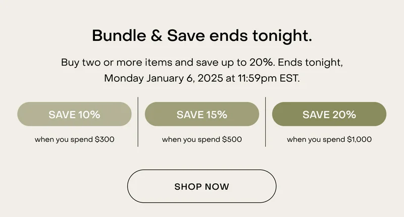 Bundle & Save ends tonight. Buy two or more items and save up to 20%. Ends tonight, Monday January 6, 2025 at 11:59pm AEDT.