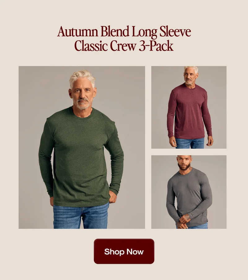 Autumn Blend Long Sleeve Classic Crew 3-Pack