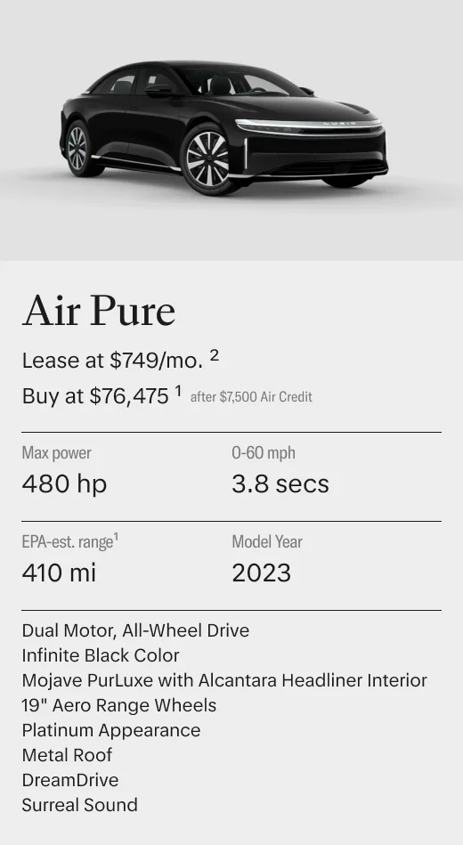 Lucid Air Pure