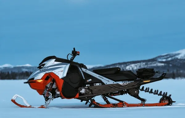 Close-up of front and back of 2027 sled
