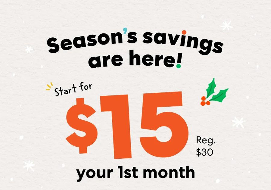 Use code MERRY ->