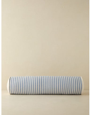Littu Indoor / Outdoor Striped Bolster Pillow by Sarah Sherman Samuel - Sky Blue