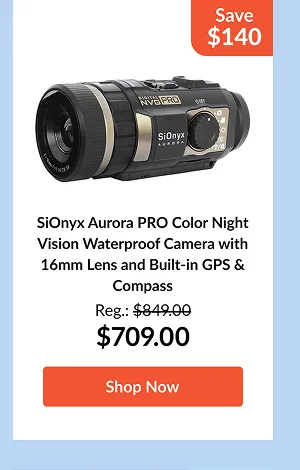 SiOnyx Aurora PRO Color Night Vision Waterproof Camera with 16mm Lens and Built-in GPS & Compass
