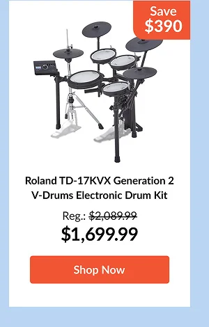Roland TD-17KVX Generation 2 V-Drums Electronic Drum Kit
