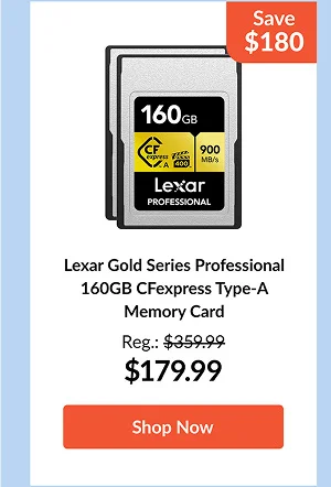 Lexar Gold Series Professional 160GB CFexpress Type-A Memory Card