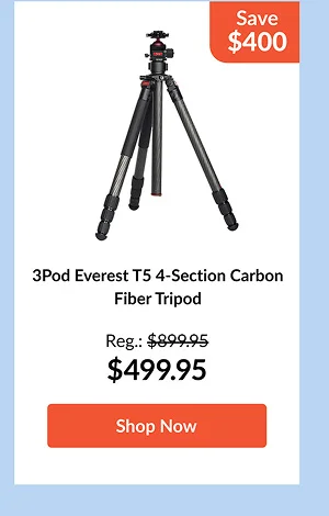 3Pod Everest T5 4-Section Carbon Fiber Tripod