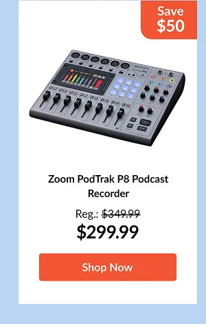 Zoom PodTrak P8 Podcast Recorder