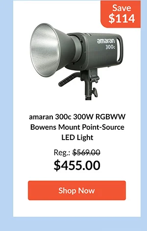 amaran 300c 300W RGBWW Bowens Mount Point-Source LED Light