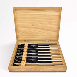 WÜSTHOF® Mignon Stainless Olivewood 8-Piece Steak Knife Set