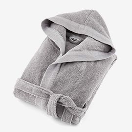 Organic Turkish Grey Cotton Bathrobe