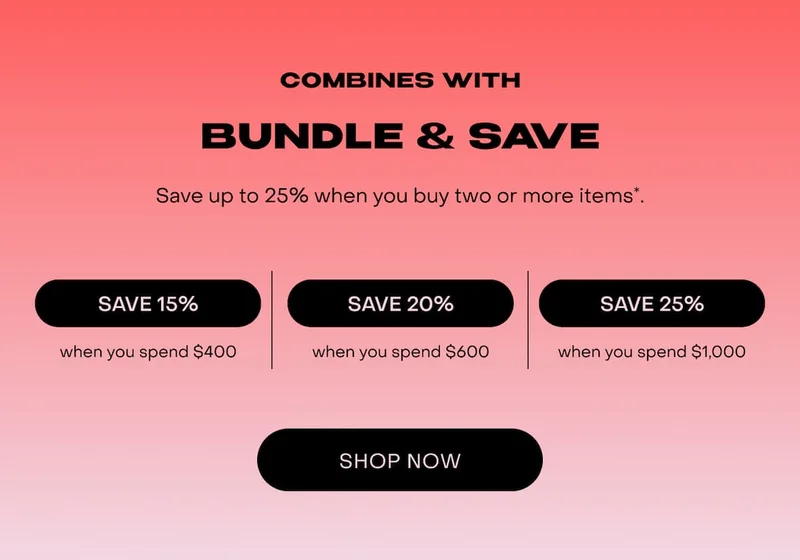 Combines with Bundle & Save