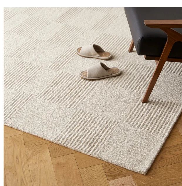Clyde Textured Ivory Rug
