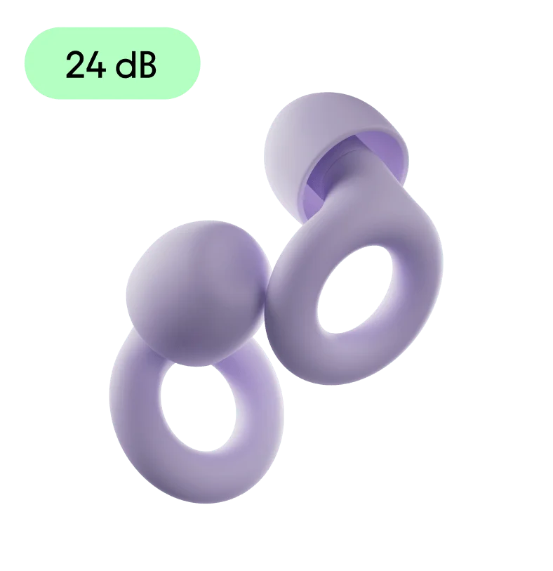 The lilac Loop Quiet earplugs.