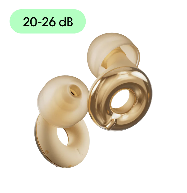 A pair of Loop Switch in gold.