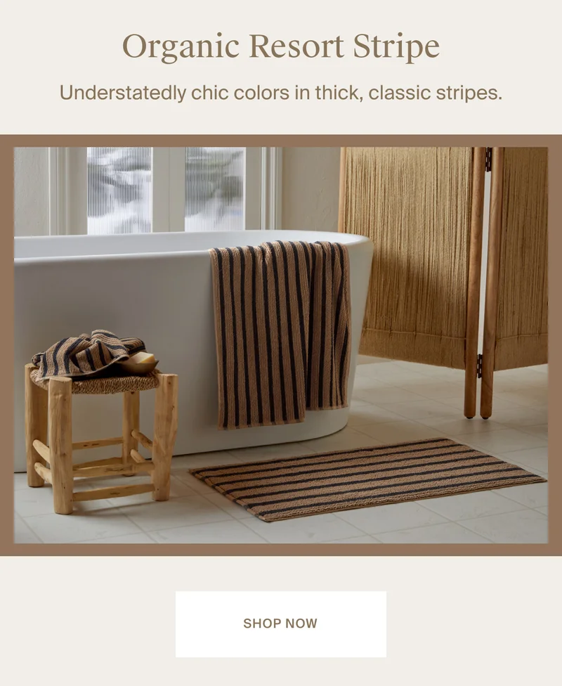 Organic Resort Strip Towel | Shop Now