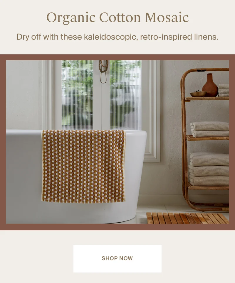 Organic Cotton Mosaic Towels | Shop Now
